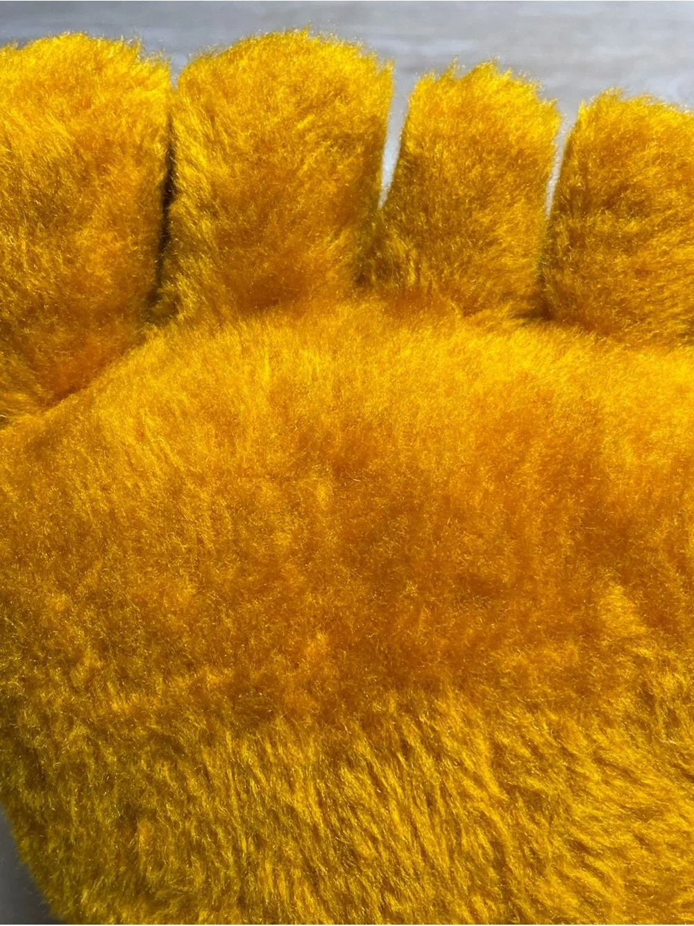 Vintage Giant Foot Shaped Plush Pillow 17” Faux Fur Novelty Retro Kitsch Decor